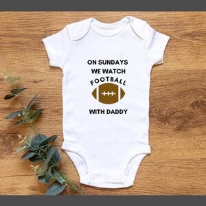 White Baby Onesie with Graphic Print